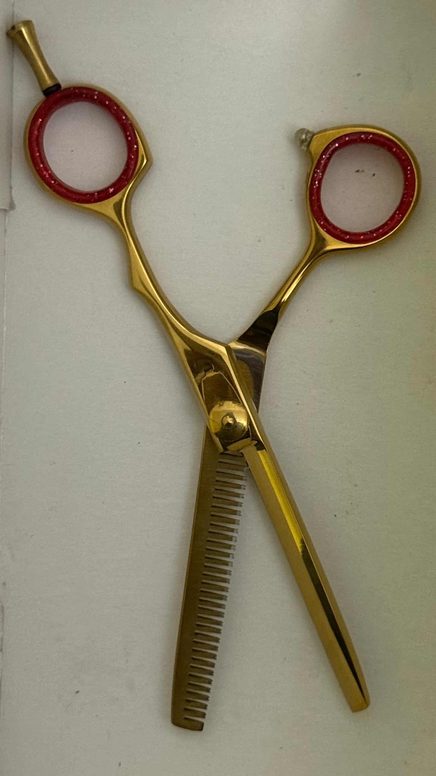 Barber Scissors l Gold/Red