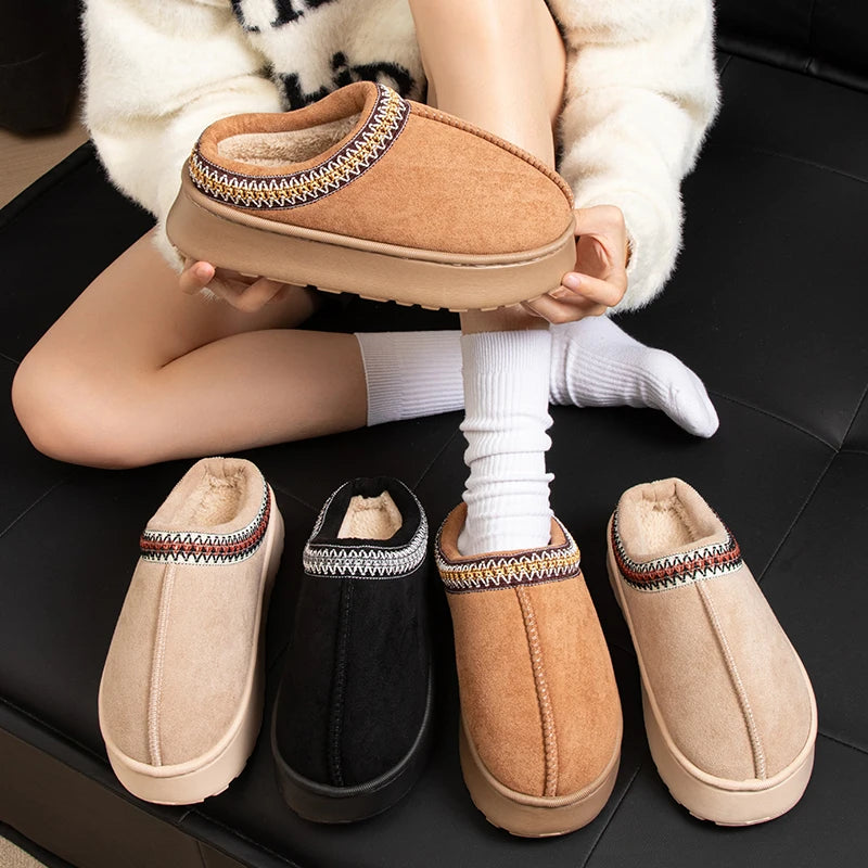 Woman Slippers Plush Interior